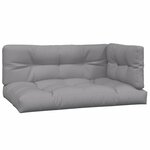 vidaXL Canapés d'angle palette de jardin 2 Pièces et coussins bois acacia