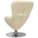 vidaXL Fauteuil œuf Crème tissu
