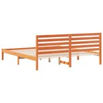 vidaXL Cadre de lit Marron cire 200 x 200 cm Bois massif en pin