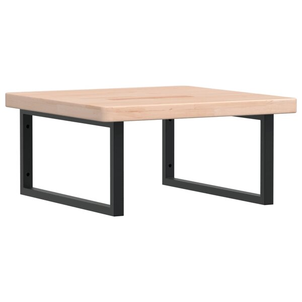 vidaXL Étagère de vasque murale acier et bois de chêne massif