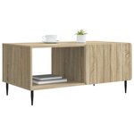 vidaXL Table basse Chêne Sonoma 90 x 50 x 40 cm Bois d'ingénierie