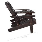 vidaXL Chaises de jardin Adirondack avec table bois de sapin marron