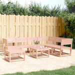 vidaXL Salon de jardin 7 Pièces bois massif douglas