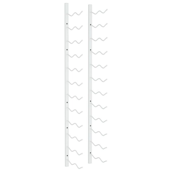 vidaXL Casier à vin mural pour 24 bouteilles Blanc Fer