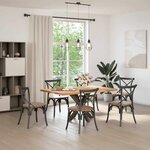 vidaXL Pied de table à manger en forme d'araignée noir 85 x 85 x (72-73) cm en acier