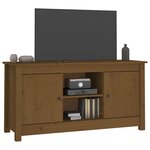 vidaXL Meuble TV Marron miel 103x36 5x52 cm Bois de pin massif