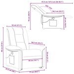 vidaXL Fauteuil inclinable de massage Taupe Tissu
