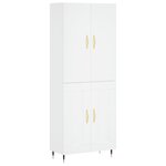 vidaXL Buffet haut Blanc 69 5x34x180 cm Bois d'ingénierie