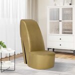 vidaXL Chaise en forme de chaussure à talon haut Doré Similicuir