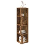 vidaXL Armoire d'angle vieux bois 33x33x132 cm bois d'ingénierie
