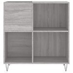 vidaXL Armoire à disques sonoma gris 84 5x38x89 cm bois d'ingénierie