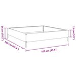 vidaXL Lit surélevé de jardin noir 100x100x26 cm acier