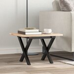 vidaXL Pieds de table basse cadre en X 30x30x33 cm fonte