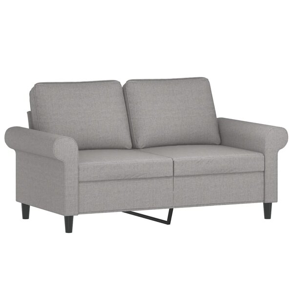 vidaXL Canapé à 2 places Gris clair 120 cm Tissu