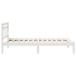 vidaXL Cadre de lit Blanc 90 x 200 cm Pin massif
