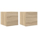 vidaXL Meubles TV muraux 2 Pièces Chêne sonoma 30 5x30x30 cm