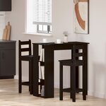 Table de bar vidaXL avec étagère - Chêne noir  102x50x103 5 cm  Fabriquée en bois reconstitué