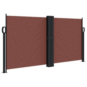 vidaXL Auvent latéral rétractable marron 120x1000 cm
