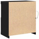 vidaXL Buffet Noir 60 x 37 x 67 cm Bois d'ingénierie