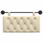 vidaXL Tête de lit suspendue Crème Tissu