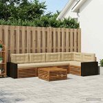 vidaXL Ensemble de canapés d'extérieur 6 Pièces Naturel et Beige