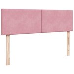 vidaXL Cadre de lit ottoman avec matelas rose 140x190 cm velours