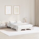 vidaXL Cadre de lit Blanc Bois massif 120 x 190 cm Durable Solide