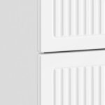 vidaXL Cabinet de chevet avec tiroir Blanc brillant 43 x 41 x 66 5 cm