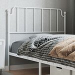 vidaXL Tête de lit métal blanc 100 cm