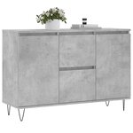 vidaXL Buffet gris béton 101 5x35x70 cm bois d'ingénierie