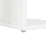 vidaXL Bureau avec étagère Blanc 130 x 50.5 x 75 cm Bois d'ingénierie