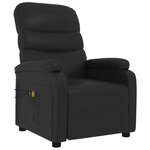 vidaXL Fauteuil électrique de massage Noir Similicuir