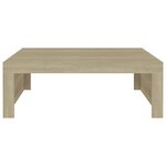 vidaXL Table basse Chêne sonoma 100x100x35 cm Bois d'ingénierie