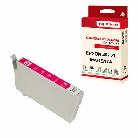 Nopan-ink - x1 cartouche epson 407 xl 407xl magenta compatible