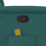 vidaXL Fauteuil de massage inclinable Vert foncé Tissu