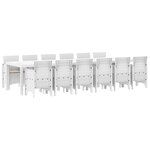 vidaXL Ensemble de salle à manger pour jardin 13 Pièces Blanc Rattan Polt