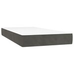 vidaXL Matelas de lit à ressorts ensachés Gris foncé 80x200x20 cm