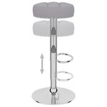 vidaXL Tabourets de bar lot de 2 gris tissu