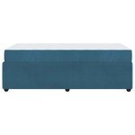 vidaXL Cadre de lit avec matelas Bleu 80 x 200 cm tissu