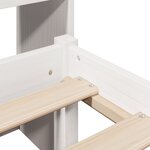 vidaXL Lit bibliothèque sans matelas blanc 90x190cm bois de pin massif