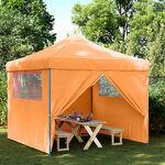 vidaXL Tente de fête 292 x 292 x 315 cm Orange Tissu Oxford