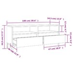 vidaXL Meuble TV chêne sonoma 100x34 5x44 5 cm bois d'ingénierie