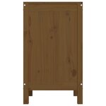 vidaXL Boîte à linge Marron miel 44x44x76 cm Bois massif de pin