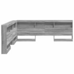 vidaXL Tête de lit de rangement Gris Sonoma 180 cm Bois d'ingénierie