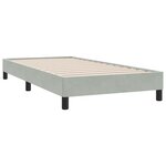 vidaXL Sommier à lattes de lit et matelas gris clair 100x210cm velours