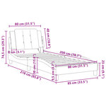 vidaXL Cadre de lit sans matelas cappuccino 80x200 cm similicuir