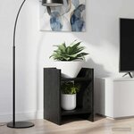 vidaXL Support de Plante Chêne noir 30 x 30 x 40 cm Bois d'ingénierie
