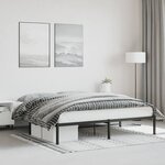 vidaXL Cadre de lit métal noir 180x200 cm