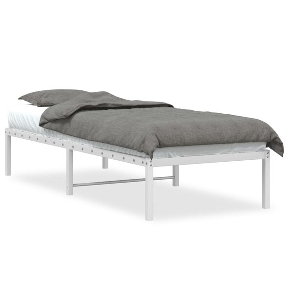 vidaXL Cadre de lit métal blanc 80x200 cm