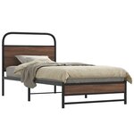 vidaXL Cadre de lit sans matelas 90x190cm chêne marron bois ingénierie